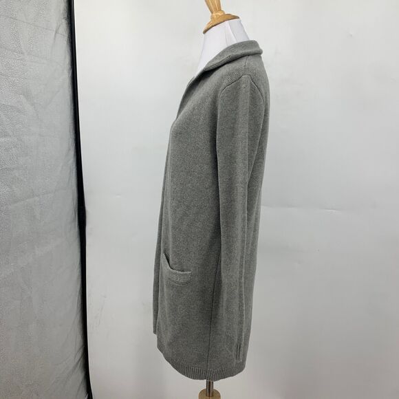Ralph Lauren Cardigan Womens S Small Gray Cashmere Oversized Longline Open Front - Picture 4 of 12